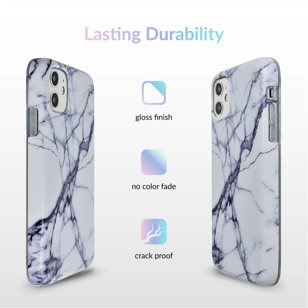 White & Gray Marble iPhone Case - Image 58