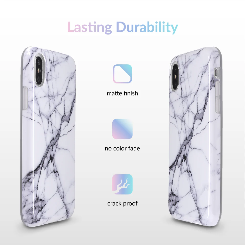 White & Gray Marble iPhone Case - Image 6