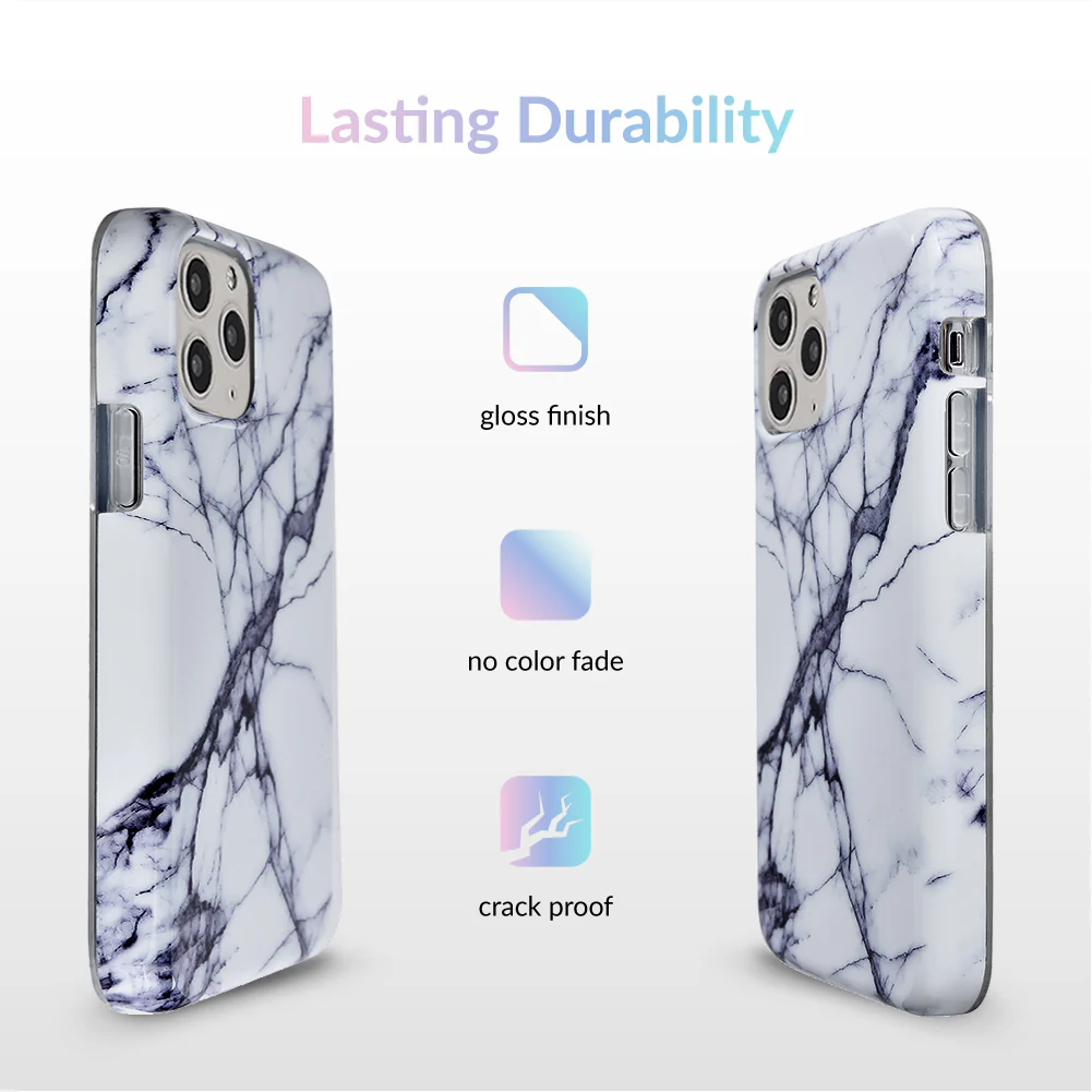 White & Gray Marble iPhone Case - Image 68
