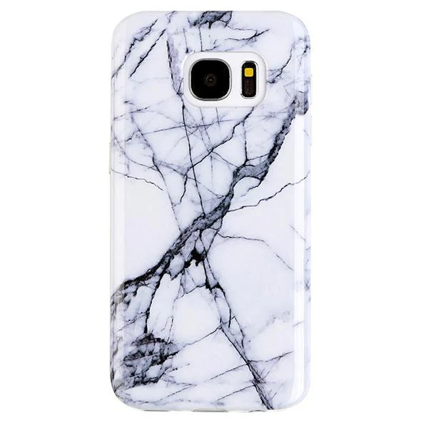 White & Gray Marble Samsung Case - Image 12