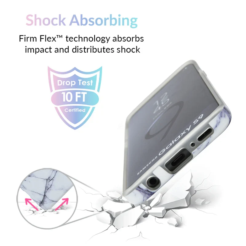 White & Gray Marble Samsung Case - Image 20