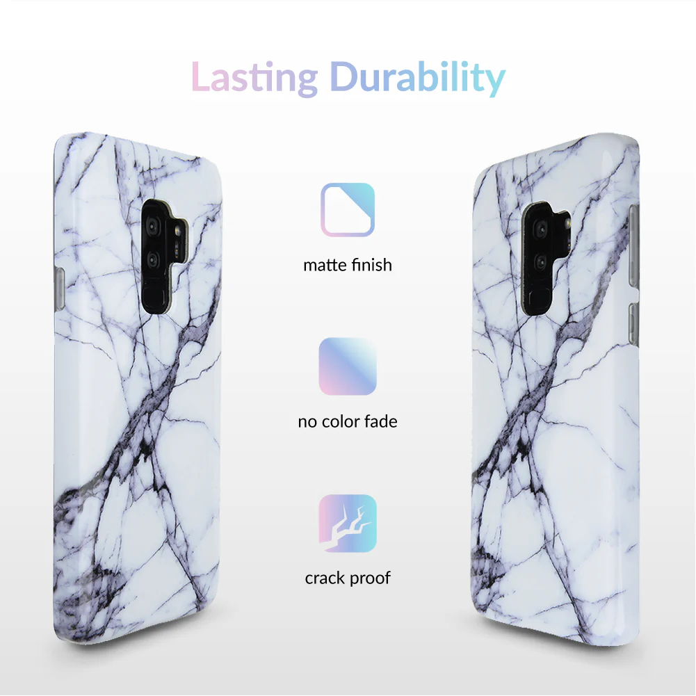 White & Gray Marble Samsung Case - Image 21