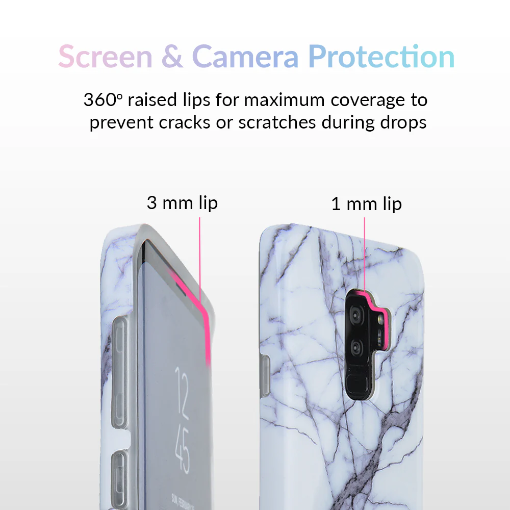 White & Gray Marble Samsung Case - Image 23