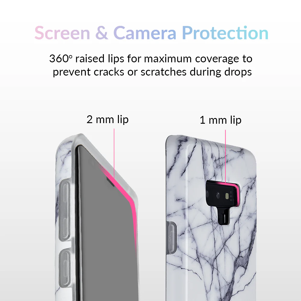 White & Gray Marble Samsung Case - Image 27