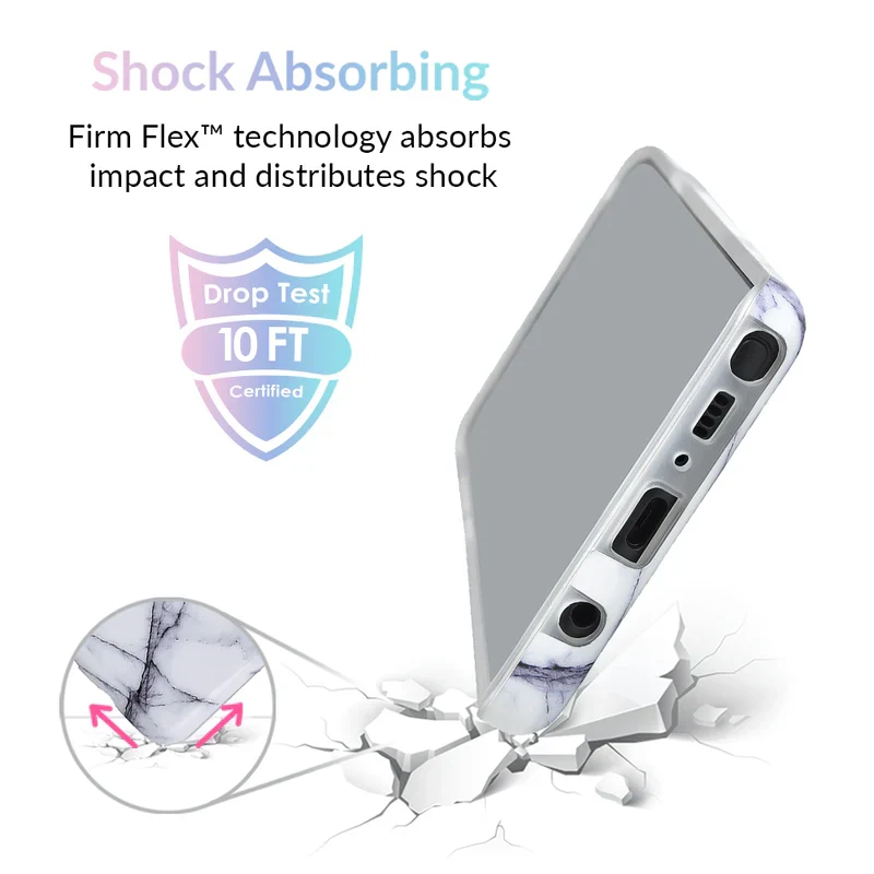 White & Gray Marble Samsung Case - Image 28