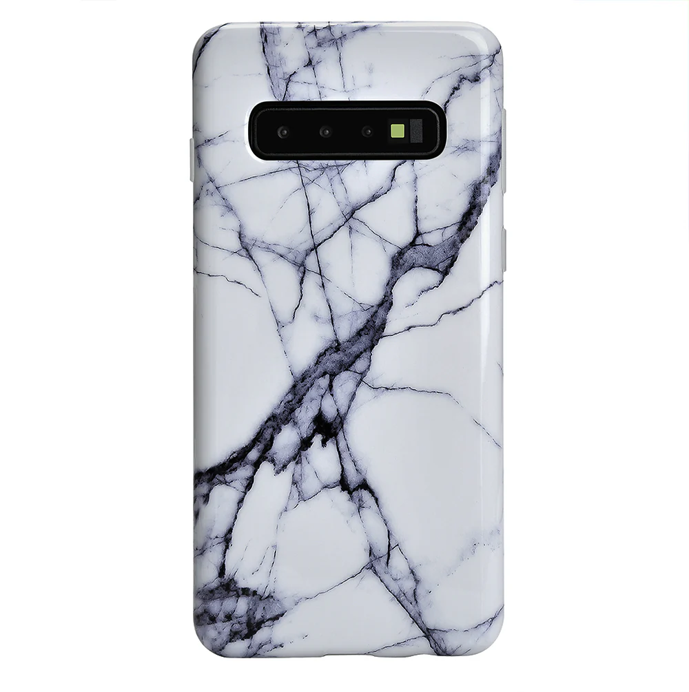 White & Gray Marble Samsung Case - Image 30