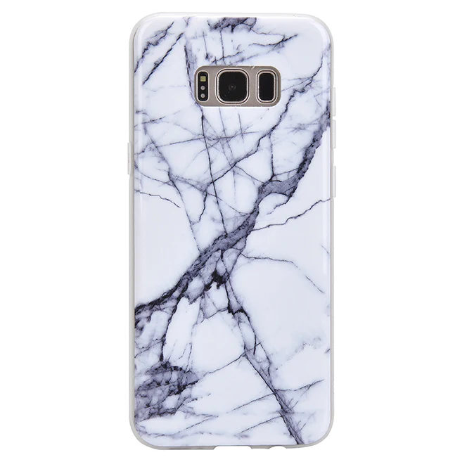 White & Gray Marble Samsung Case - Image 8