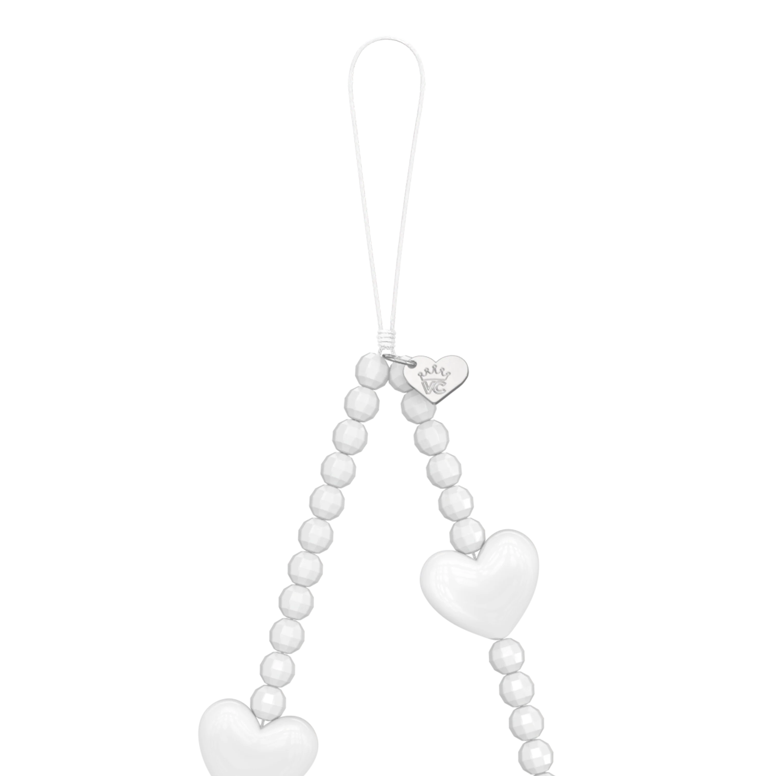 White Heart Phone Charm - Image 4