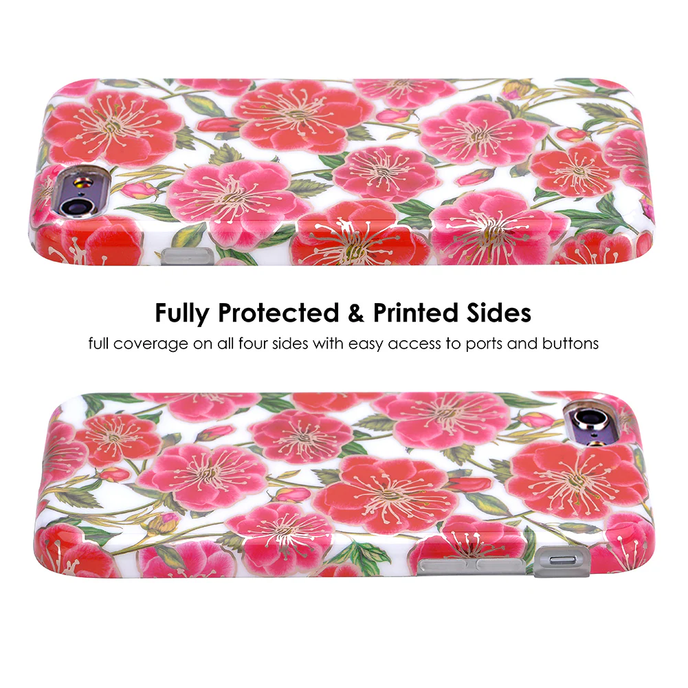 White Hibiscus Rose Gold Chrome Floral iPhone Case - Image 34
