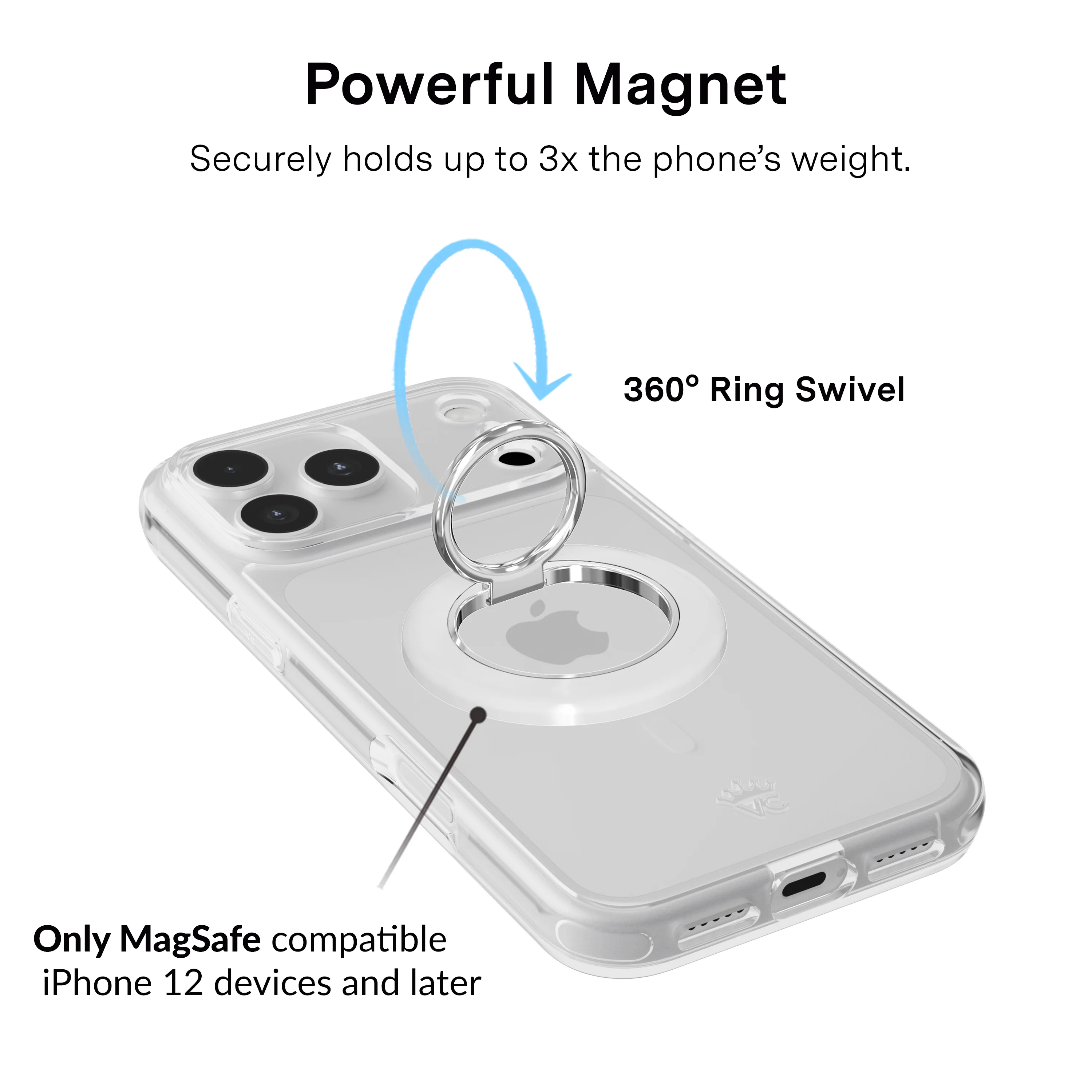 White MagSafe Grip Ring - Image 2