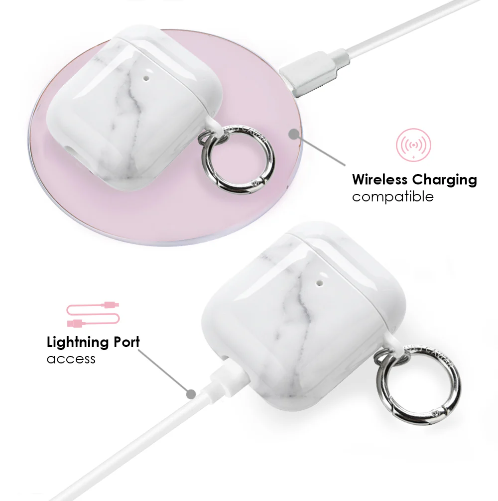 Carrara Marble AirPod Case - Image 4