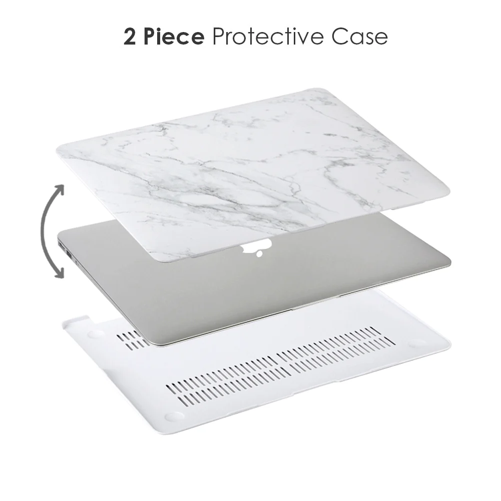 White Marble MacBook Case - Image 3