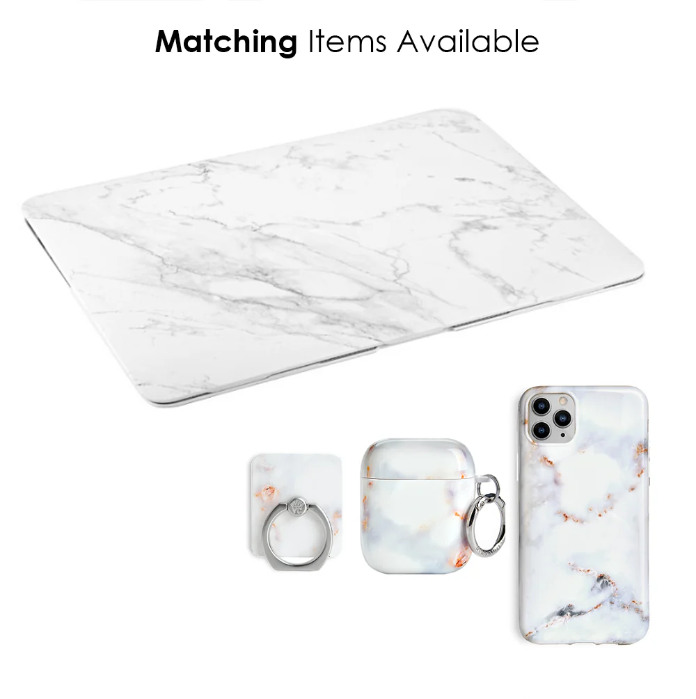 White Marble MacBook Case - Image 6