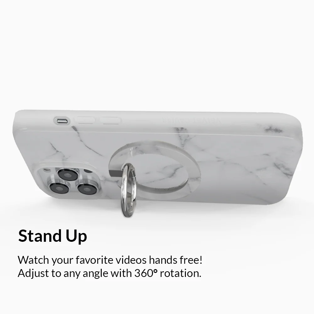 White Marble MagSafe Grip Ring - Image 4