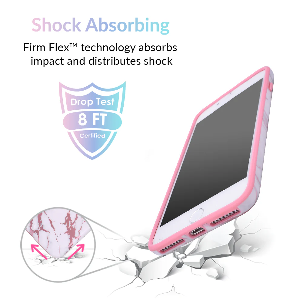 White Marble Pink Chrome iPhone Case - Image 13