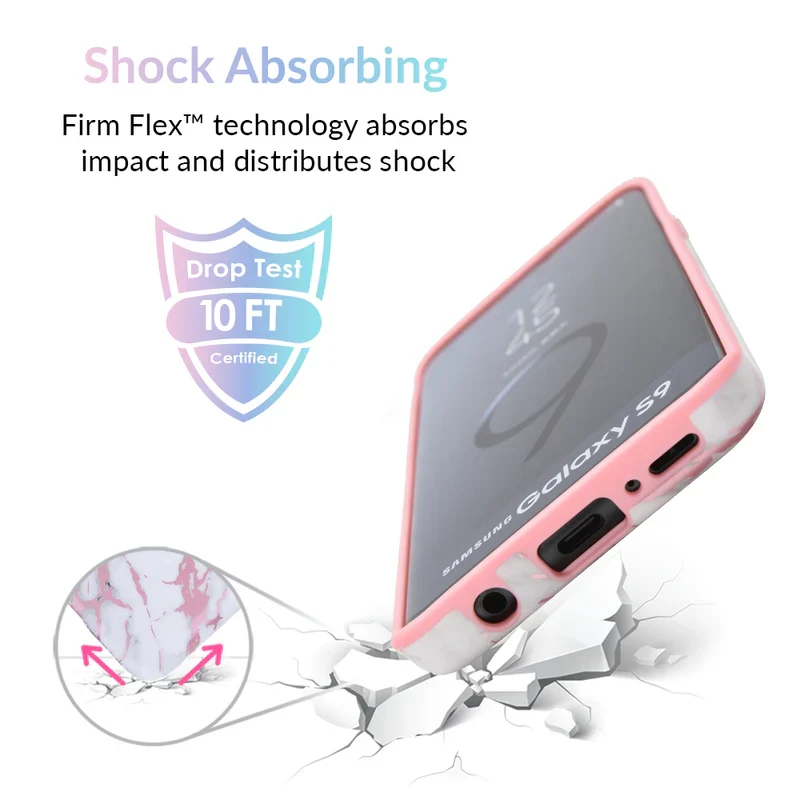 White Marble Pink Chrome Samsung Galaxy Case - Image 19