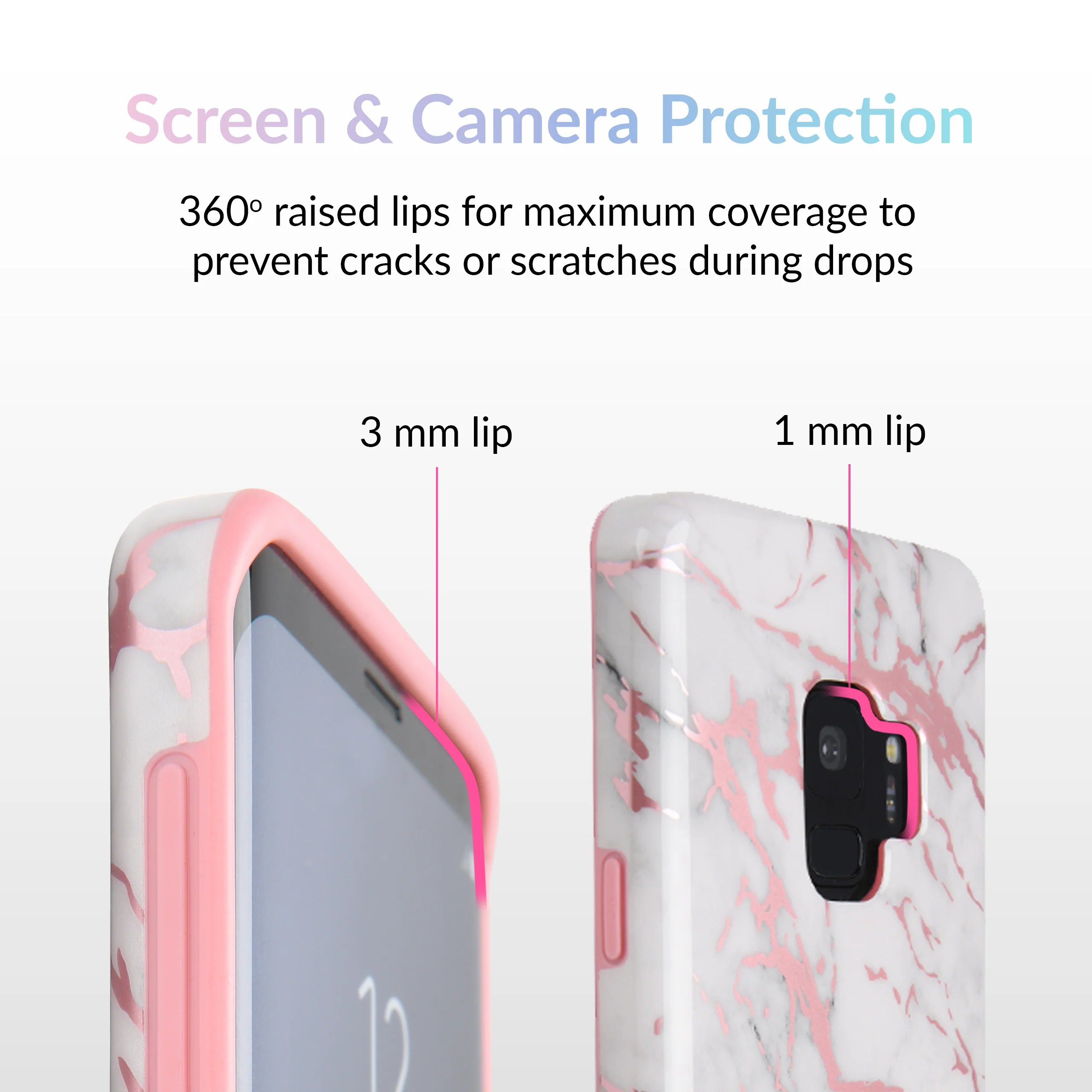White Marble Pink Chrome Samsung Galaxy Case - Image 22