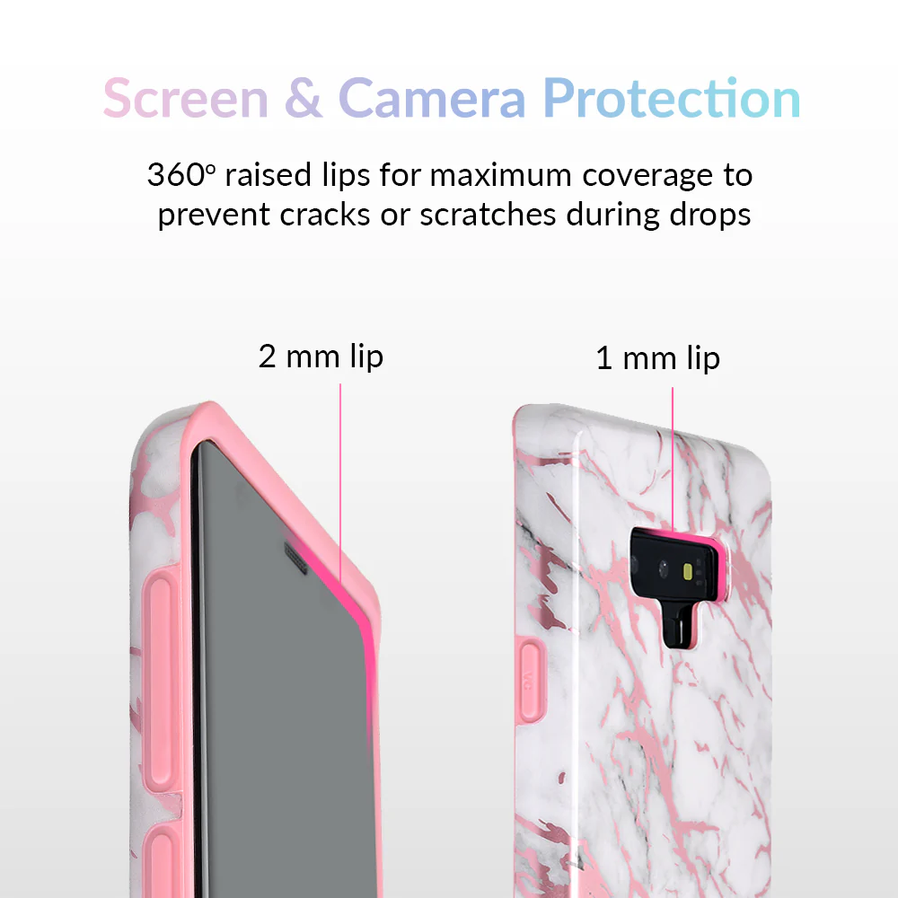 White Marble Pink Chrome Samsung Galaxy Case - Image 28
