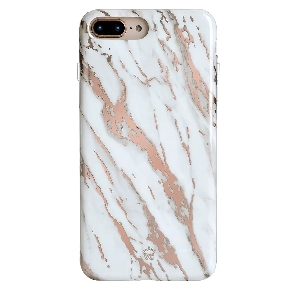 White Marble Rose Gold Chrome 2.0 iPhone Case - Image 13