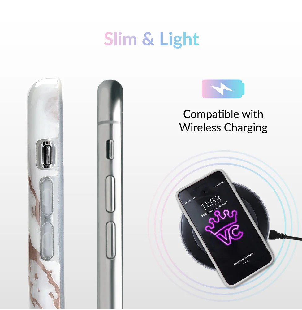 White Marble Rose Gold Chrome 2.0 iPhone Case - Image 18