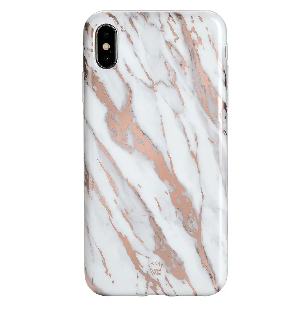 White Marble Rose Gold Chrome 2.0 iPhone Case - Image 25