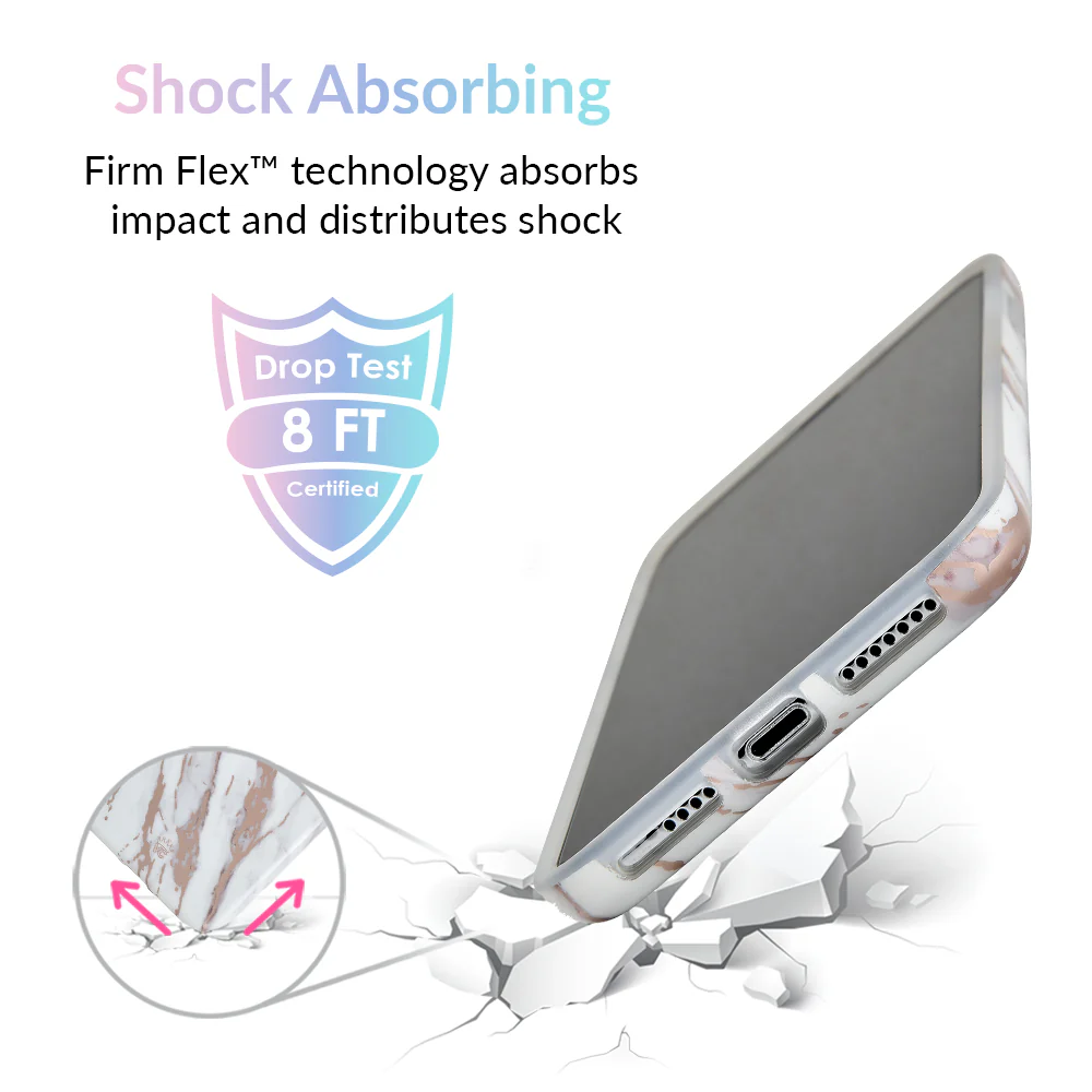 White Marble Rose Gold Chrome 2.0 iPhone Case - Image 34