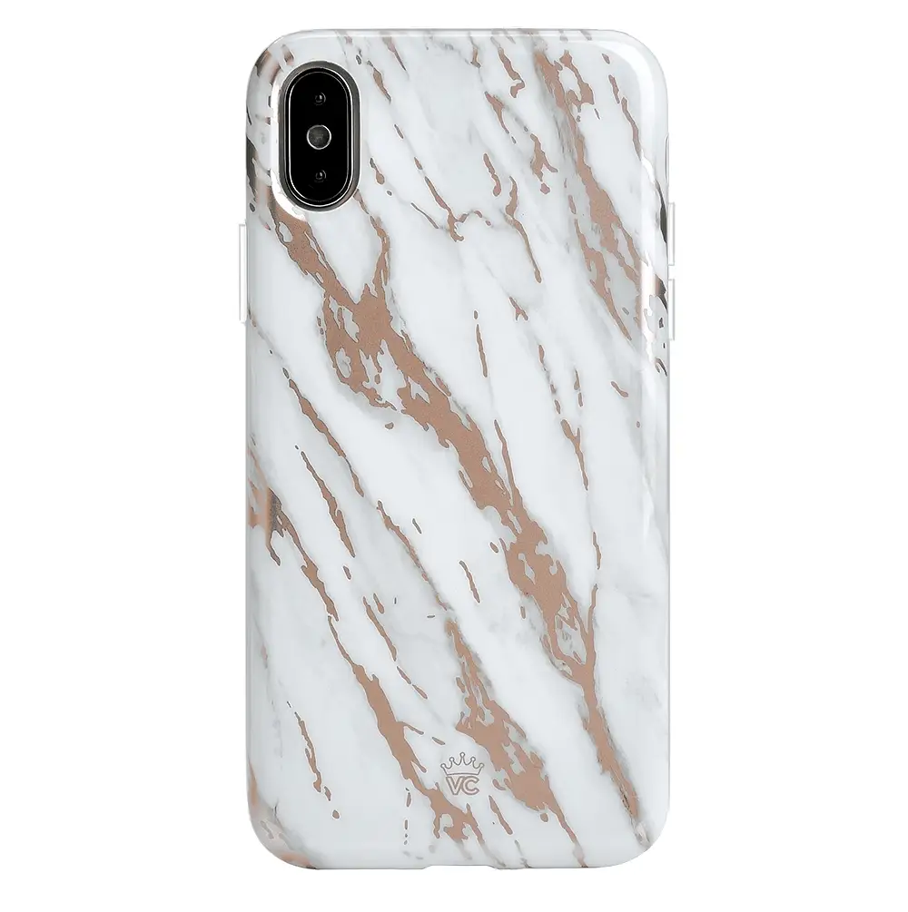 White Marble Rose Gold Chrome 2.0 iPhone Case - Image 37