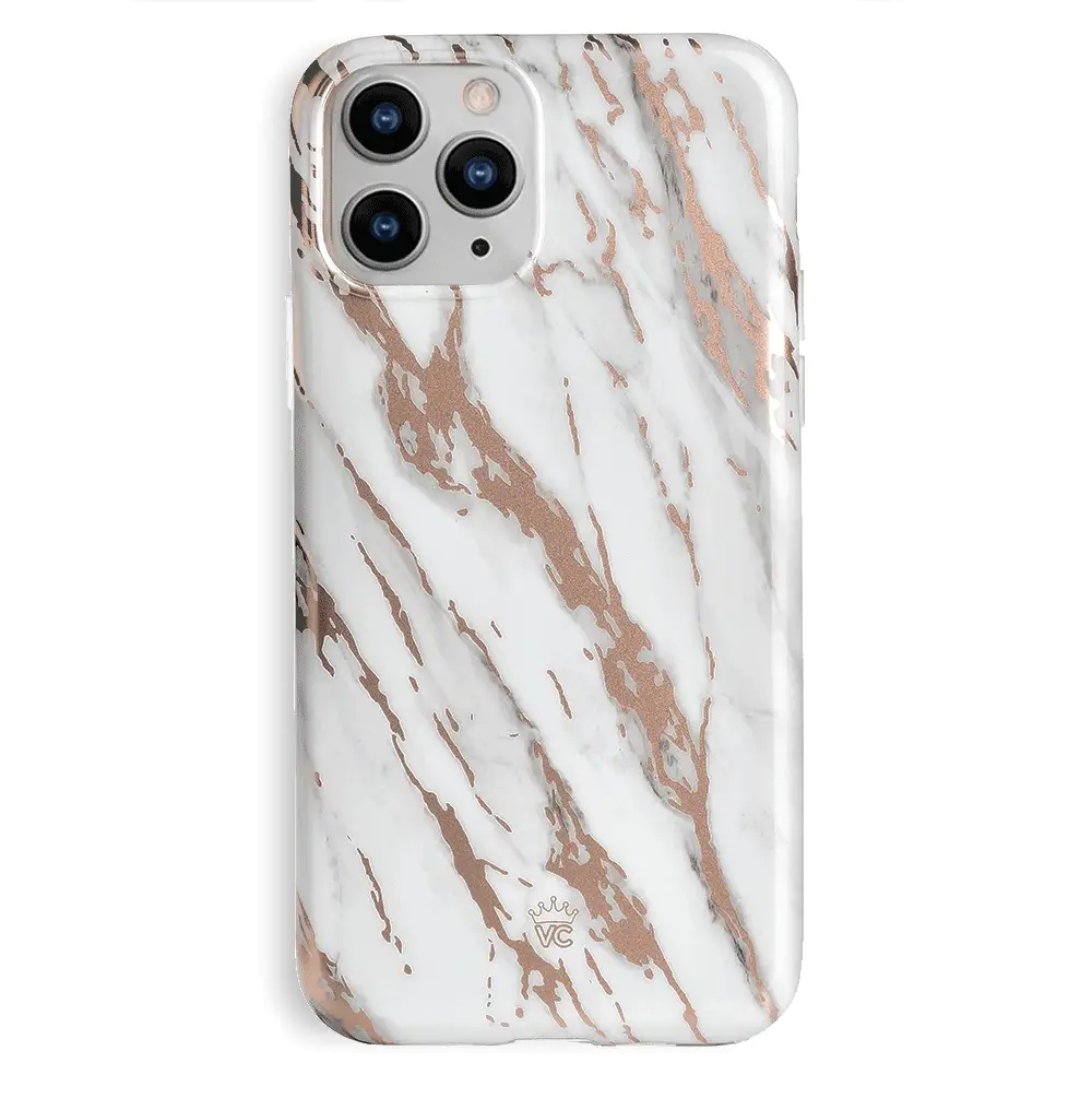 White Marble Rose Gold Chrome 2.0 iPhone Case - Image 48