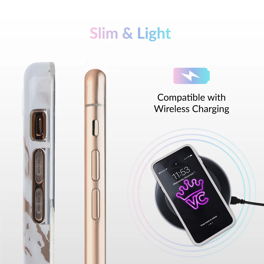 White Marble Rose Gold Chrome 2.0 iPhone Case - Image 52