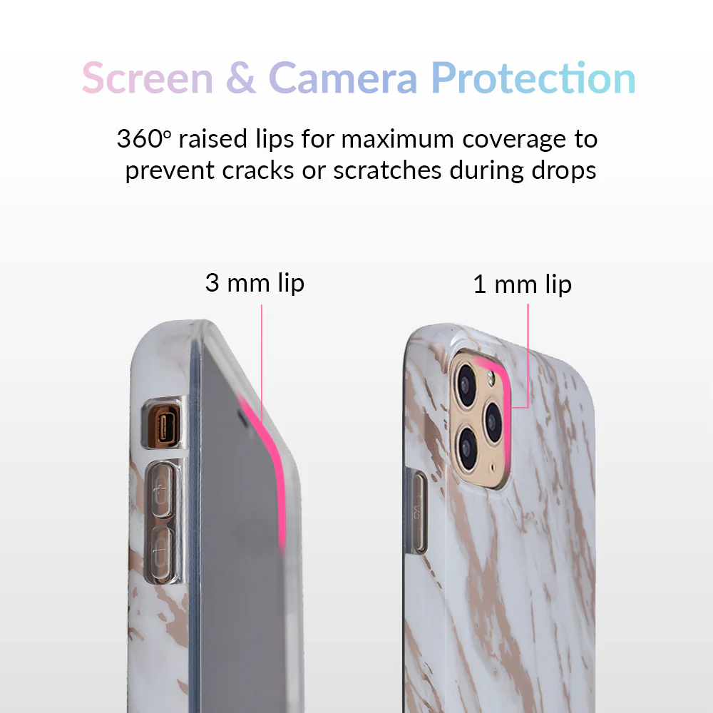White Marble Rose Gold Chrome 2.0 iPhone Case - Image 54