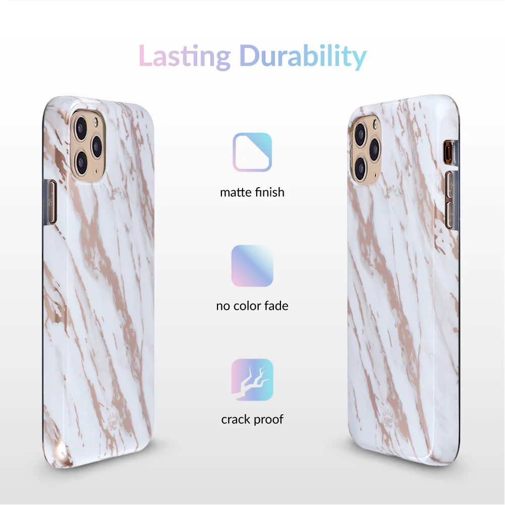 White Marble Rose Gold Chrome 2.0 iPhone Case - Image 56