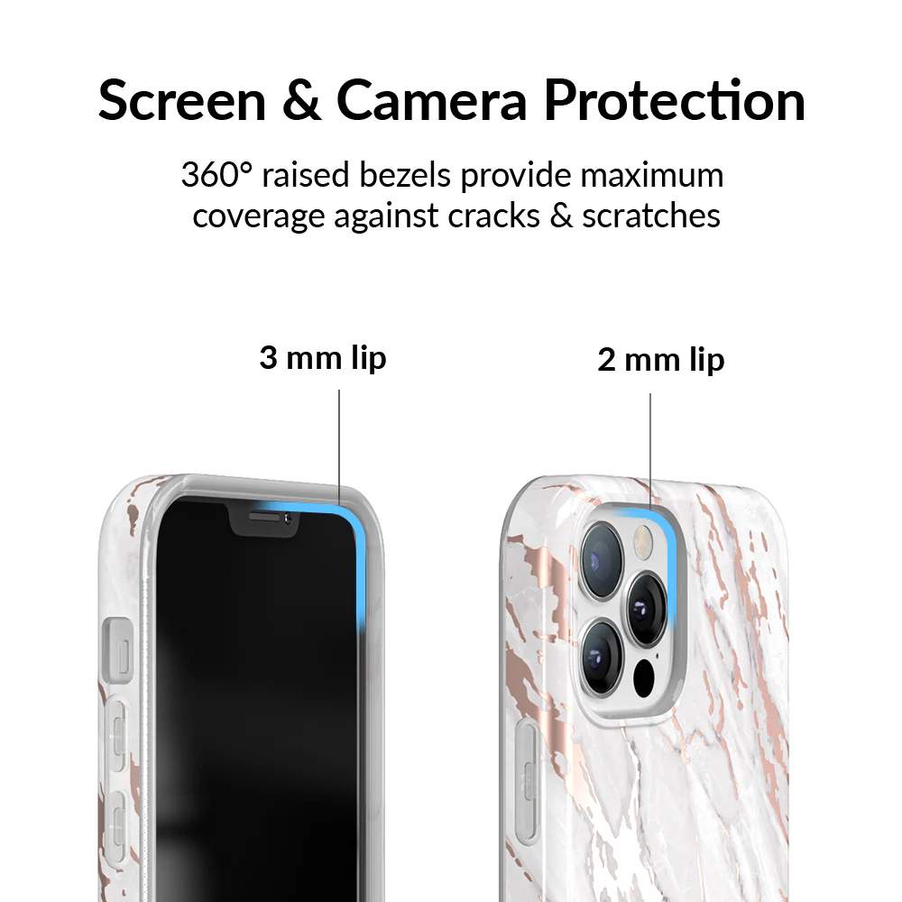 White Marble Rose Gold Chrome 2.0 iPhone Case - Image 64