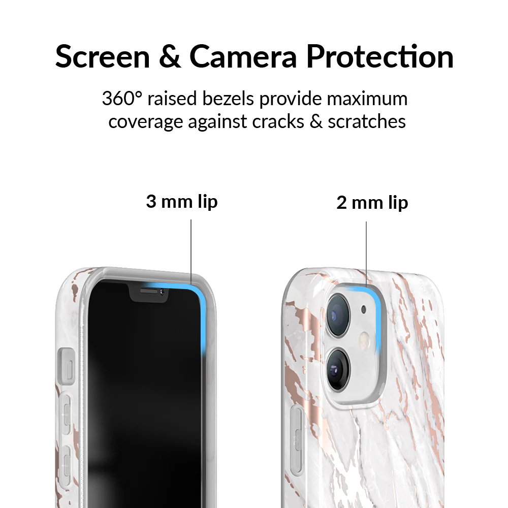White Marble Rose Gold Chrome 2.0 iPhone Case - Image 69