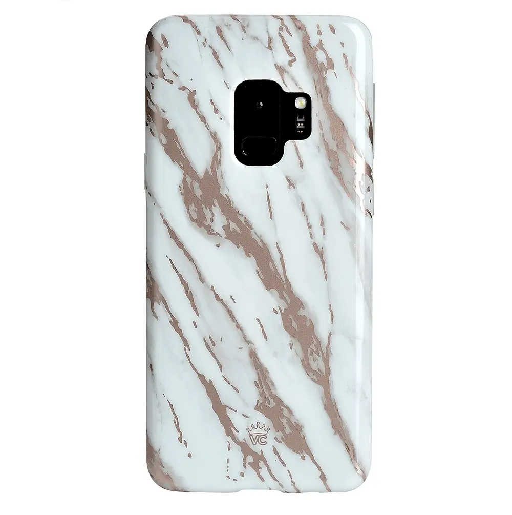 White Marble Rose Gold Chrome 2 Samsung Galaxy Case - Image 11