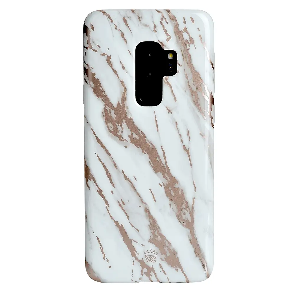 White Marble Rose Gold Chrome 2 Samsung Galaxy Case - Image 16
