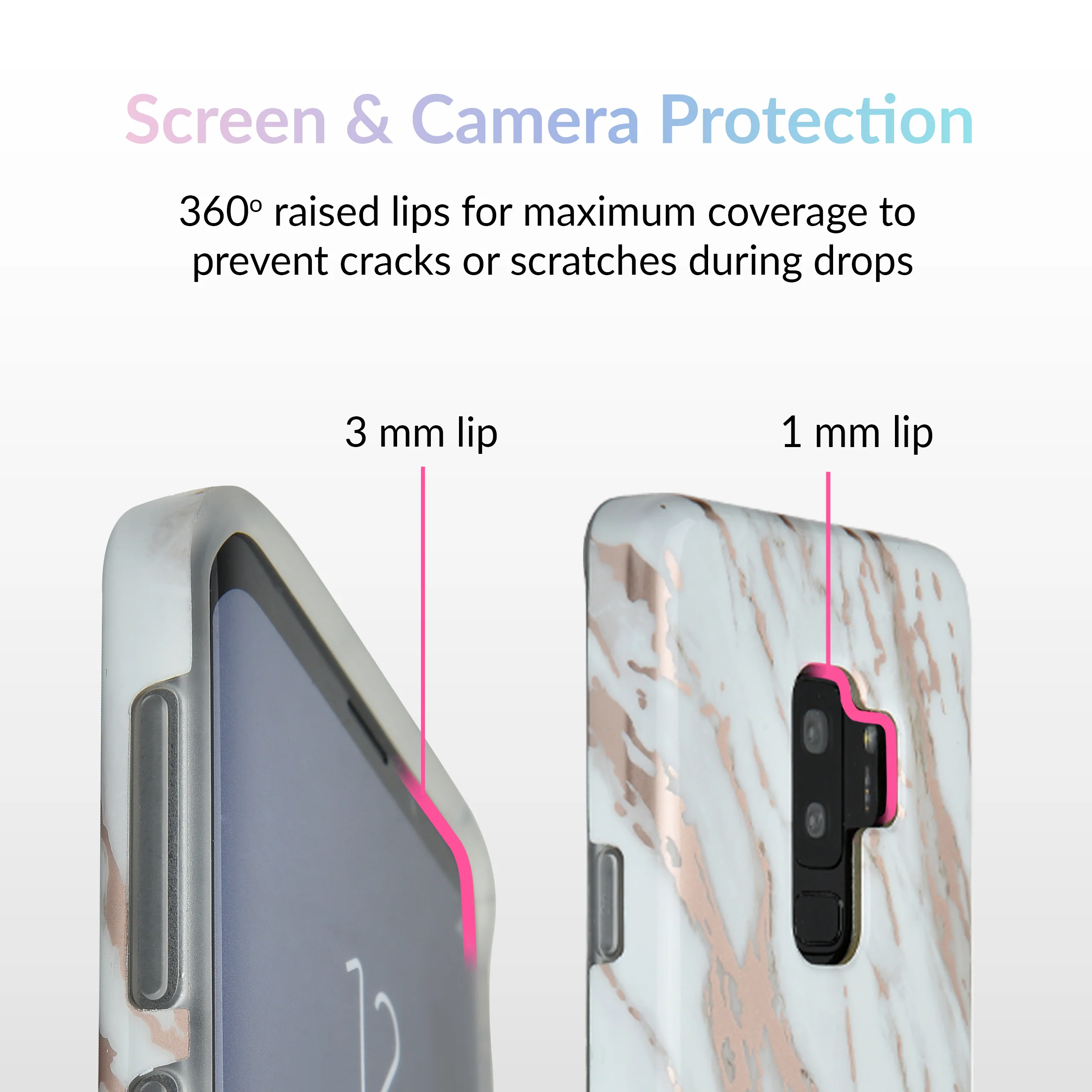 White Marble Rose Gold Chrome 2 Samsung Galaxy Case - Image 17
