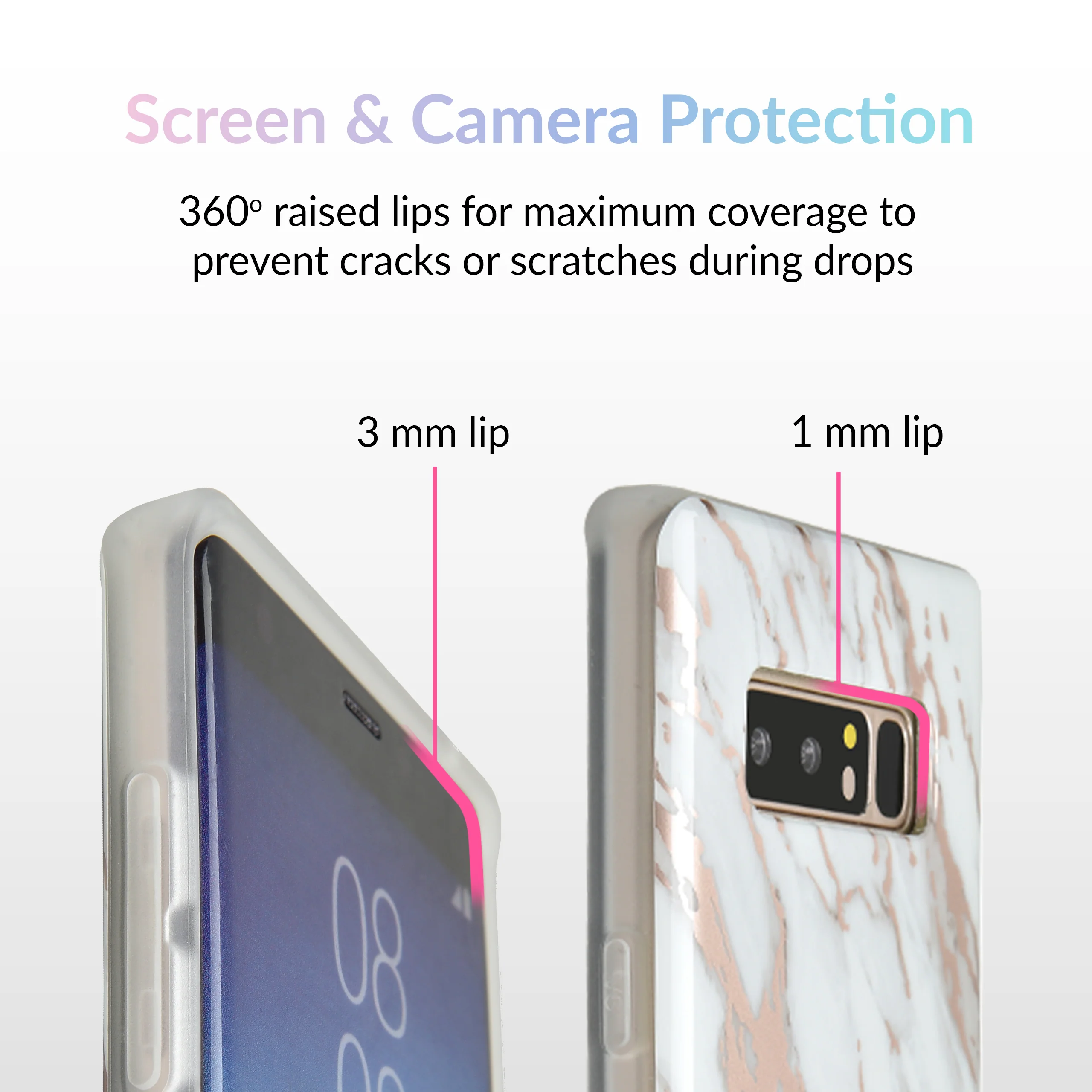 White Marble Rose Gold Chrome 2 Samsung Galaxy Case - Image 22