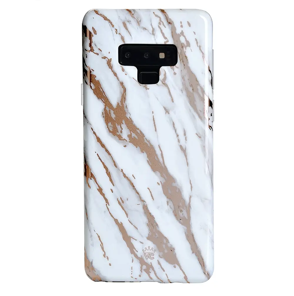 White Marble Rose Gold Chrome 2 Samsung Galaxy Case - Image 26