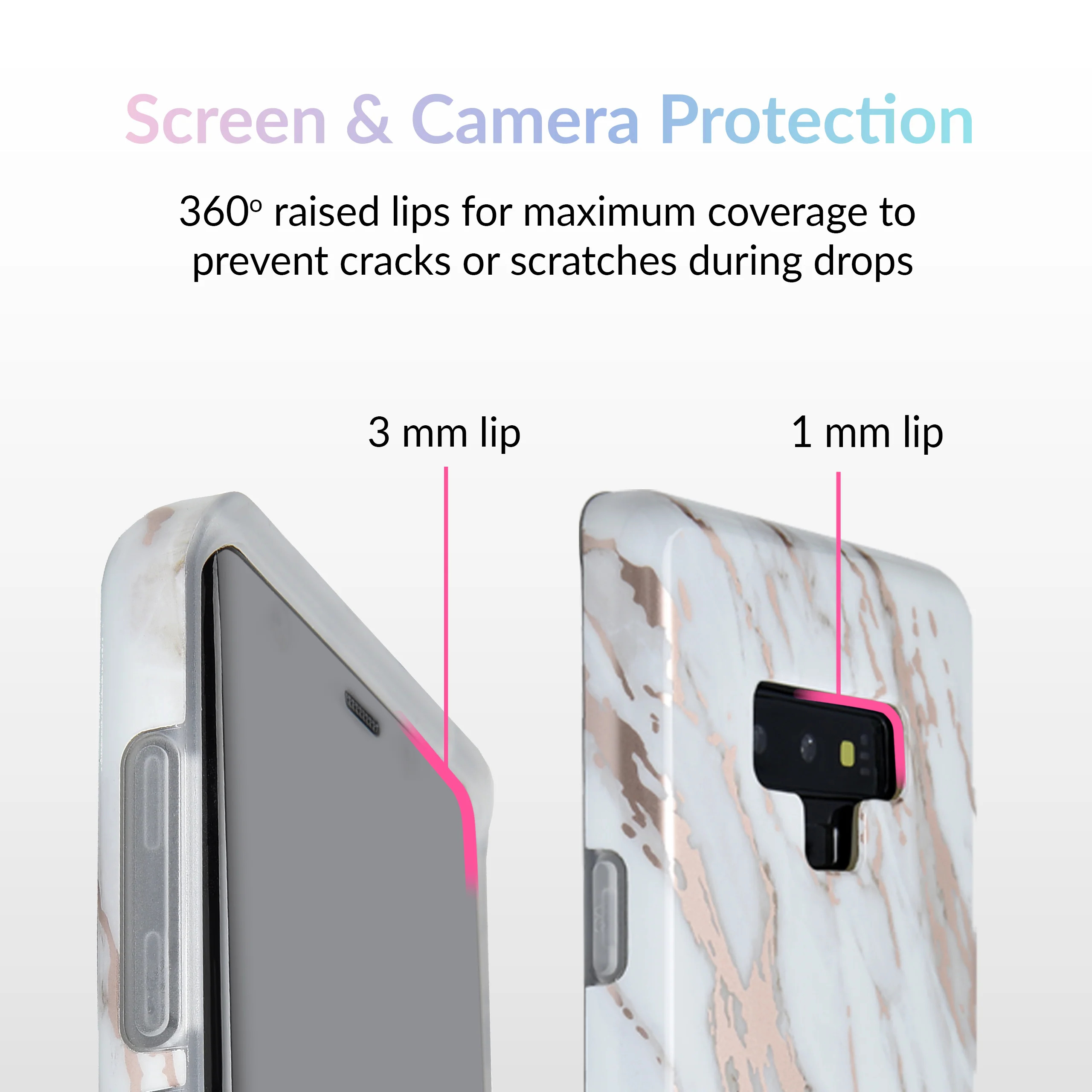 White Marble Rose Gold Chrome 2 Samsung Galaxy Case - Image 27