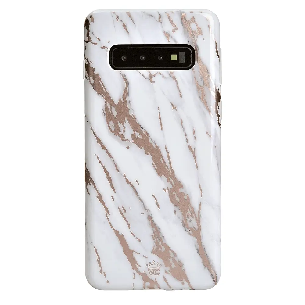 White Marble Rose Gold Chrome 2 Samsung Galaxy Case - Image 39