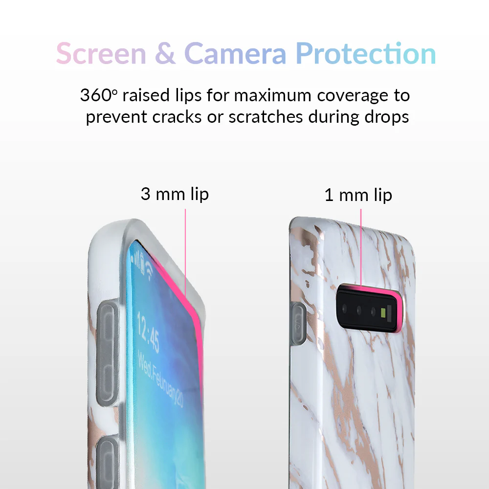 White Marble Rose Gold Chrome 2 Samsung Galaxy Case - Image 41