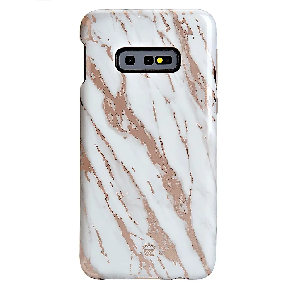 White Marble Rose Gold Chrome 2 Samsung Galaxy Case - Image 45