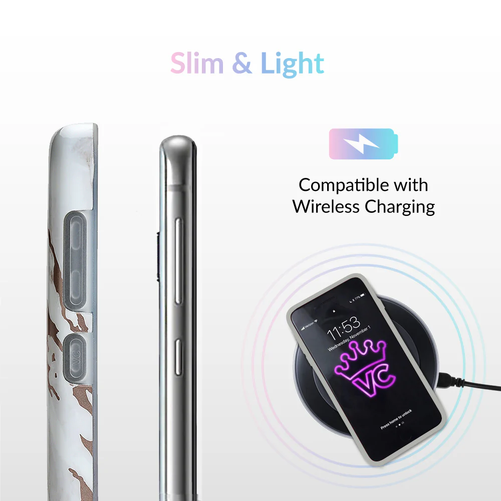 White Marble Rose Gold Chrome 2 Samsung Galaxy Case - Image 49