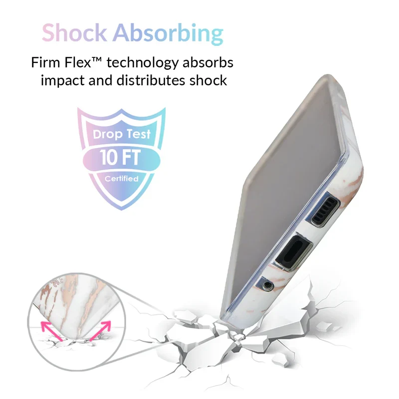 White Marble Rose Gold Chrome 2 Samsung Galaxy Case - Image 50