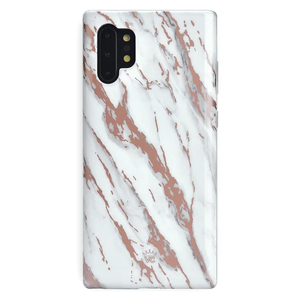 White Marble Rose Gold Chrome 2 Samsung Galaxy Case - Image 51