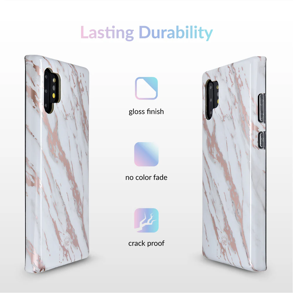 White Marble Rose Gold Chrome 2 Samsung Galaxy Case - Image 53