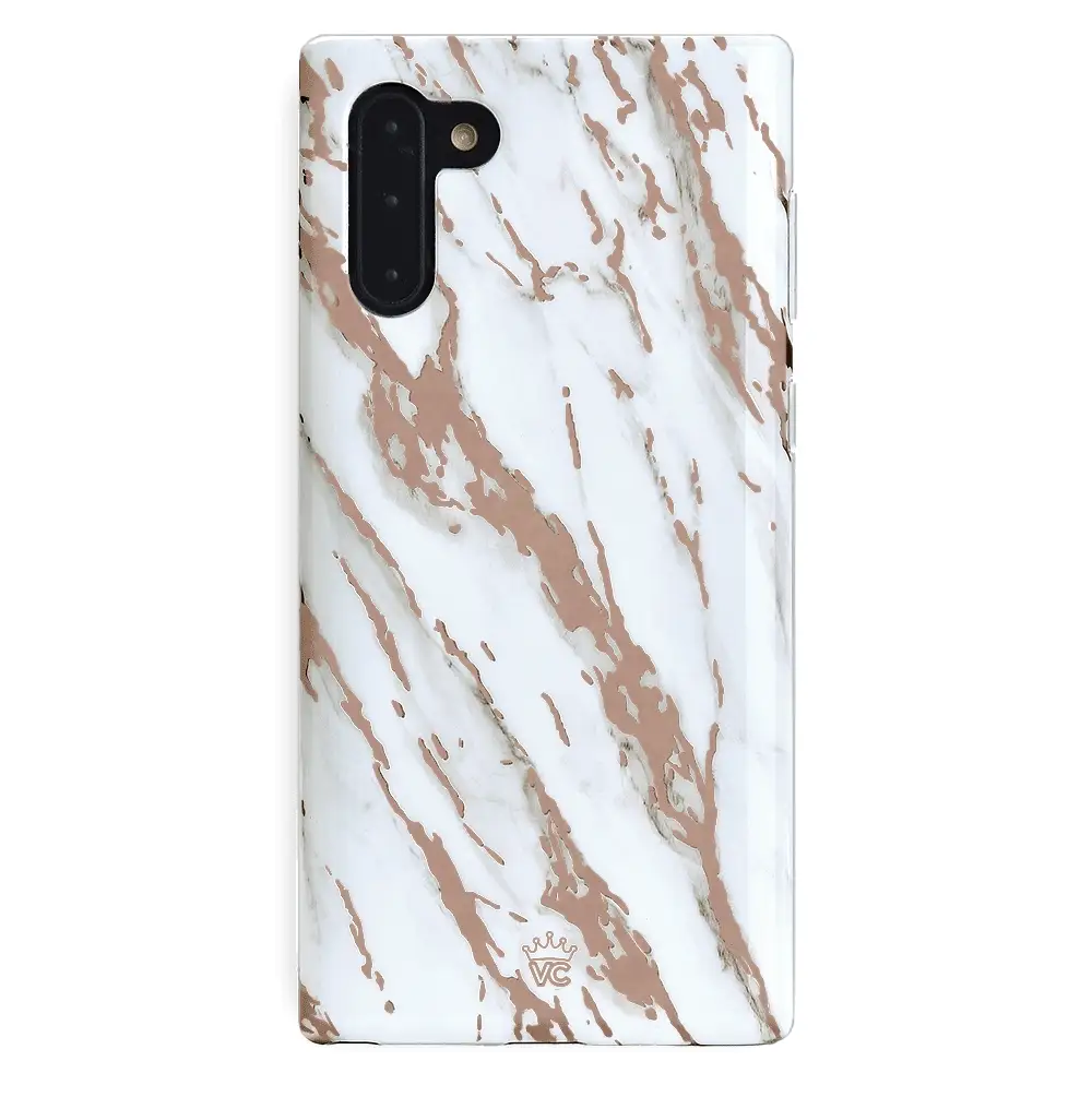 White Marble Rose Gold Chrome 2 Samsung Galaxy Case - Image 55