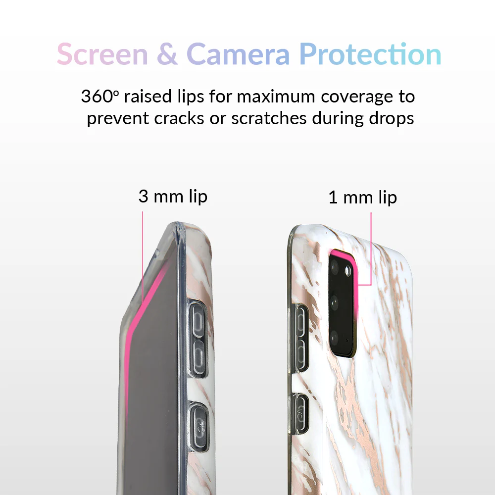White Marble Rose Gold Chrome 2 Samsung Galaxy Case - Image 60