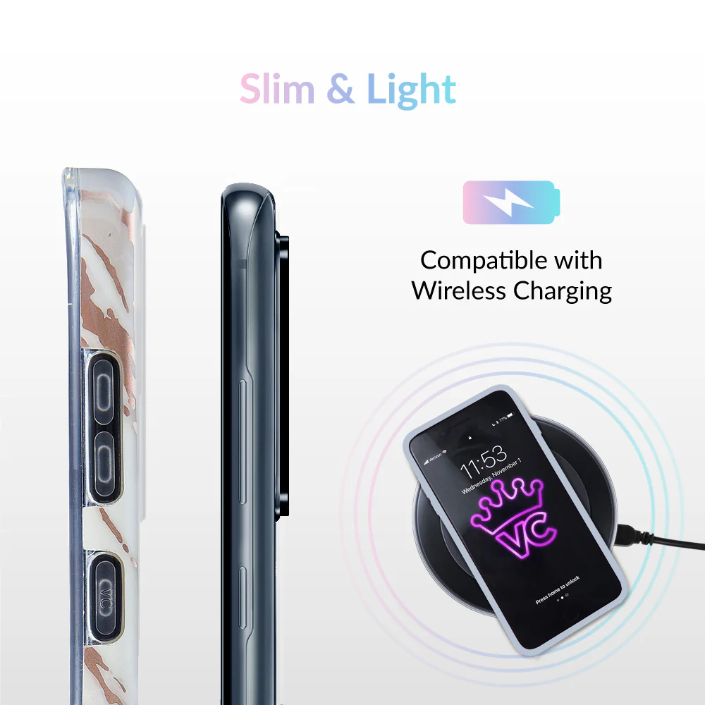 White Marble Rose Gold Chrome 2 Samsung Galaxy Case - Image 62