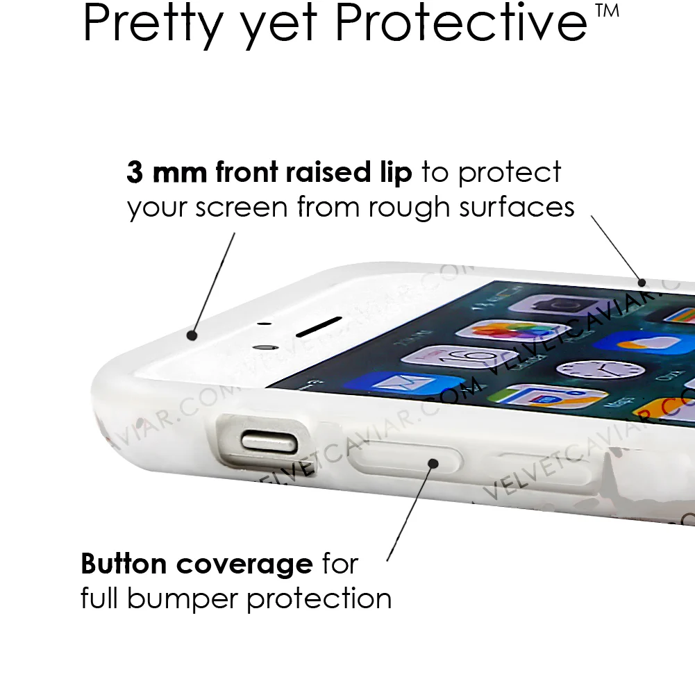 White Marble Silver Chrome iPhone Case - Image 37